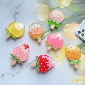 Fabrik Großhandel 3D Candy Farbe Eis Griff Tok Korea Telefon halter Stand Sockel Sommer Frische Halterung Faltbarer Telefon griff