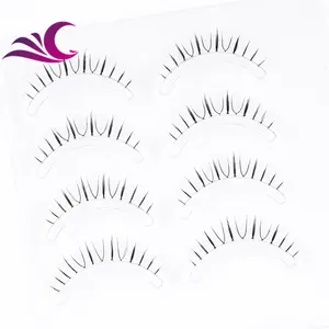 Top Quality Bottom Strip Eyelashes 10-15mm Clear Band Natural Look Eyelash Vegan False Eyelashes Supplier Thin Full Strip Lashes