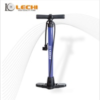 Pompe à air portable en alliage d'aluminium Lechi pour vélo, pompe à main légère pour ballon, pompe à pneu de vélo avec manomètre