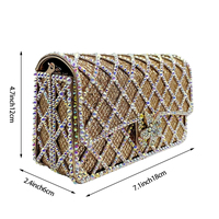 Sac à main de soirée en métal avec strass et fleurs classiques pour femmes, sac à main de luxe en cristal pour mariage et fête