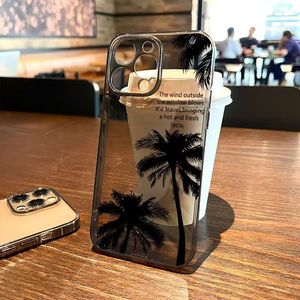 เคสโทรศัพท์สำหรับ Apple 16 Pro Max ลายอวกาศ สไตล์จีน ลายต้นมะพร้าวสีดำ ป้องกันการกระแทกแบบเต็มตัว - Product Image 4