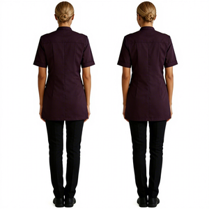 Uniformes de <span class=keywords><strong>restaurant</strong></span> et de bar en polyester respirant de haute qualité, vente en gros directe d'usine, sur mesure, pour femmes serveuses et employées de service - Product Image 6