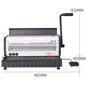 ET-25R da tavolo elettrico filo di carta rilegatrice a spirale 40 fori rotondi <span class=keywords><strong>3</strong></span>:1 doppio anello per calendari - Product Image 3