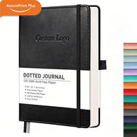 Carnet à couverture rigide en cuir A5, ligné, avec logo personnalisé, papier épais 120 g/m², fermeture élastique, pour le bureau ou comme cadeau