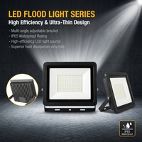 Projecteur LED à détecteur de mouvement intelligent de qualité supérieure, moderne, 50-200W, pour la sécurité des portails