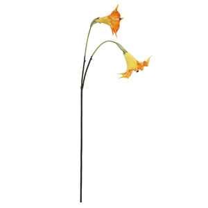 2 cabezas pu Artificial Real Touch PU blanco rosa Datura <span class=keywords><strong>Stramonium</strong></span> flor para centro de mesa - Product Image 5