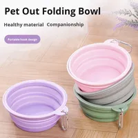 Fabricant d'animaux de compagnie Silicone pliable 1000ML anti-dérapant chien bol mangeoire pour animaux de compagnie pour chats et chiens