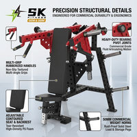 Machine à presser les épaules assise SK-K33 à charge libre, équipement de gym commercial, cadre en acier robuste avec barres de charge pour salle de sport