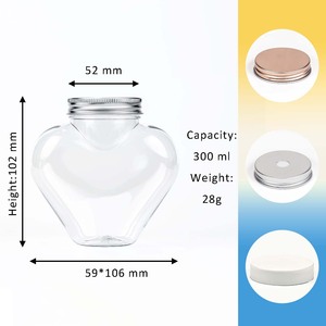 Botella de Bebidas de Boca Ancha Transparente de 300 ml, Frasco de Plástico <span class=keywords><strong>PCR</strong></span> PET para Pudín y Jugos Prensados en Frío - Product Image 2