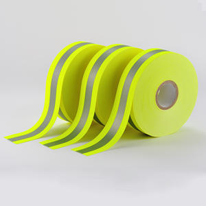 Ruban fluorescent haute visibilité résistance au feu <span class=keywords><strong>rétro</strong></span> ignifuge avertissement <span class=keywords><strong>bande</strong></span> de sécurité FR <span class=keywords><strong>bande</strong></span> <span class=keywords><strong>réfléchissante</strong></span> avec trous - Product Image 5