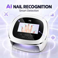 Nouvelle Lampe à Ongles Portable Intelligente à LED UV Haute Puissance avec Suivi de Lumière IA, Respectueuse de la Peau, Capteur Intelligent, Professionnelle pour Vernis Gel à Domicile