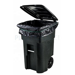 Black Large Plastic Trash Bags From China - High Density Rolls(Can Liners, Garbage Bags With 33 Gallon Capacity) - Product Image 2