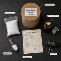 Cesium Sulfate Anhydrous (Cs2SO4) CAS 10294-54-9 Merek Yuwei Kemurnian Tinggi (99%) Katalis Industri EINECS 233-662-6 Asal Hubei
