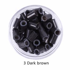 4,5*<span class=keywords><strong>3</strong></span>,<span class=keywords><strong>3</strong></span>*6,0mm Haar verlängerungen Mikro ringe Links Perlen Silikon gefütterte Perlen für Echthaar verlängerung werkzeug - Product Image 3