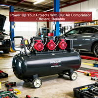Compresseur d'Air Industriel SPERAN Haute Pression Robuste 150 Litres Sans Huile Silencieux