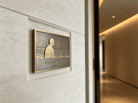 Plaque en laiton moulé en relief 3D gravée sur mesure avec incrustation de plomb et granit pour décoration intérieure/extérieure, publicité et signalétique d'entreprise