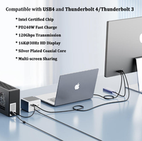 Cable USB5 Tipo C SYONG, Salida de Video 16K60Hz, Transmisión de Datos a 80Gbps, Cable de Carga PD240W para Trabajo y Entretenimiento