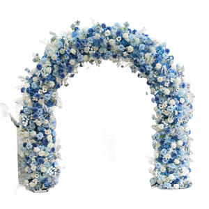 Arco <span class=keywords><strong>de</strong></span> Flores Artificiales <span class=keywords><strong>de</strong></span> Seda Blanca y Azul <span class=keywords><strong>de</strong></span> 2.4m al por Mayor, Hortensias y Rosas, Ecológico, Desmontable, Decoración <span class=keywords><strong>de</strong></span> <span class=keywords><strong>Entrada</strong></span> para Bodas, Arco Personalizado - Product Image 5