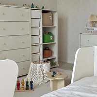 Armoire à tiroirs modulaire moderne en pin massif pour le rangement des jouets et des vêtements des enfants, meubles écologiques
