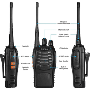Hot BF-888S Walkie Talkie với tai nghe 400-470MHz UHF thu phát Communicator đài phát thanh Baofeng 888S hai cách phát thanh Walkie talkies - Product Image 4