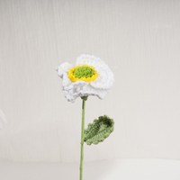 Bouquet de fleurs éternelles artisanales en forme de coquelicot, petites fleurs artificielles au crochet, textile décoratif pour la remise des diplômes et la Saint-Valentin