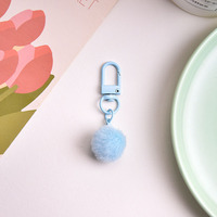 Coloré fausse fourrure Pom Pom sac breloque porte-clés doux artificiel moelleux en peluche pompon sac à dos écouteur pendentif accessoires