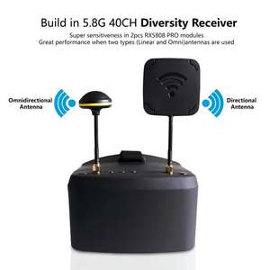 EV800D 5.8G 40CH 5 Inch 800*480 Tai nghe video HD <span class=keywords><strong>DVR</strong></span> Diversity FPV Goggles cho RC Model RC FPV Drone - Product Image 2