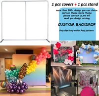 Soporte de Fondo Cuadrado de 8x8 pies, Resistente, de Aluminio de 32 mm, con Tela Tensada, para Bodas, Eventos, Alquiler de Cabinas de Fotos, Calidad Profesional