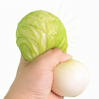 Jouet anti-stress souple en forme de chou, ultra doux, à rebond rapide, jouet sensoriel à presser en forme de légume, cadeau