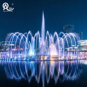 Fontaine musicale dansante à jets d'eau contrôlée par DMX, avec LED changeantes de couleur, pour parcs et projets de paysagisme. - Product Image 1