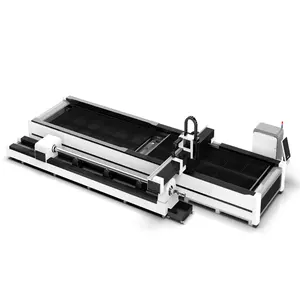 square tube laser cutter 1500w 3015 fiber laser cutting machine for metal sheet and metal tube with CE