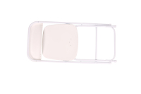 Chaise pliante en plastique blanc pour extérieur, jardin, design minimaliste, légère, portable, imperméable, empilable