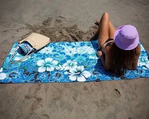 Serviette de plage gaufrée en microfibre personnalisée Baisly à séchage rapide, motif mandala, impression numérique, pour l'été, la gym, le sport, avec étui en EVA - Product Image 4