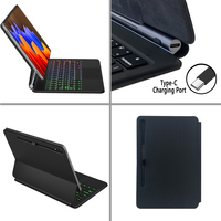 Özel dil kablosuz arkadan aydınlatmalı TrackPad Samsung klavye Galaxy Tab S7 + S7 artı 12.4 SM-T970 SM-T975 T976B sihirli klavye