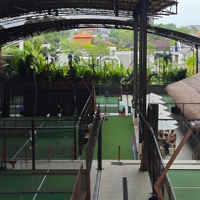 Terrain de padel panoramique standard FIP, intérieur/extérieur, professionnel, équipement complet, prix usine