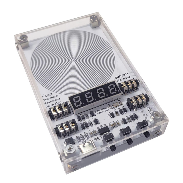SMDTB14 4CH Schumann Resonance Generator 0.01Hz-10kHz Pure Sine Wave DDS w/ Acrylic Case Type-C Powered Signal Source for Sleep