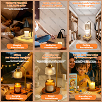 2025 Offre Spéciale chevet aromathérapie chauffe-bougie lampe gradation parfumée chauffe-bougie lampe de Table luxe pas de feu bougie chauffe-lampe