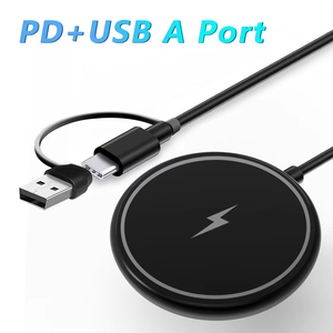 Portable 15W Magnetic Wireless Charger <b>Power</b> Disk Type-C 360 Rotation OVP Protection for Mobile Device Home Hotel Retail Use - Product Image 1