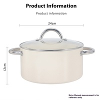 Ensemble de marmites à soupe en céramique de luxe grande capacité, antiadhésif, en métal pour un usage domestique, compatible avec les cuisinières à induction et au gaz