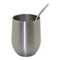 Tasse à café jaune en bois, gobelet en acier inoxydable, vente en gros, en forme d'œuf, gobelet gourde sherba Mate avec couvercle