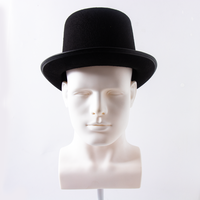 Chapeau fantaisie en feutre noir de fête bon marché Chapeau melon Chapeau haut de forme magique