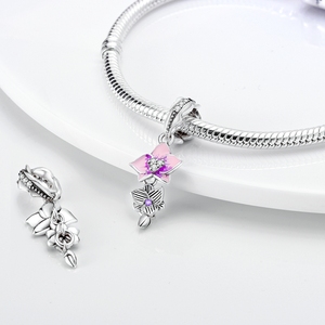 100% Authentieke 925 <span class=keywords><strong>Sterling</strong></span> Zilver Roze Bloem Vlinder Groothandel Hoge Kwaliteit 925 <span class=keywords><strong>Sterling</strong></span> Zilveren Bedels Voor Sieraden Maken