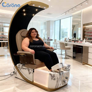 Moderne Luxus-Nagelstudio-Möbel Professioneller Rohrloser Whirlpool Verstellbarer <span class=keywords><strong>Massage</strong></span>-Fußbad-Maniküre-Pediküre-Stuhl - Product Image 2