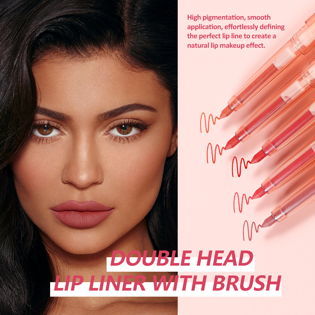 lip liner with sharpener and brush