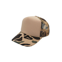 Casquette Trucker en Mousse 100% Polyester Haute Qualité, Maille Personnalisée 5 Panneaux, Respirante, Performance, Plage, Hip Hop, Sport, Camouflage