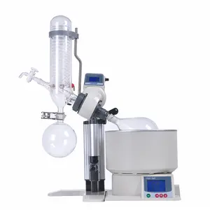 0.5L~2L Rotary Evaporator with water bath, 180rpm, double LCD display, Slide lift + Manual lift