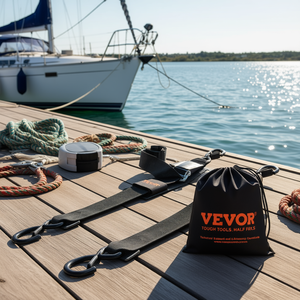 Sangles de fixation à cliquet rétractables Vevor 2 po x 4 pi en nylon avec crochet en J pour bateau - Product Image 2