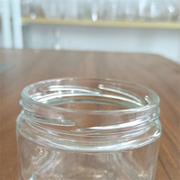 Bocaux en verre cylindriques à large ouverture de 7 oz (200 ml) pour aliments, avec couvercle à visser de 82 mm, design personnalisé