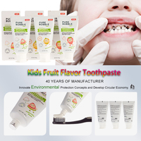 Private Label OEM Fluoride Kinderen Tandpasta Met Emaille Bescherming Anti Holte Fruit Smaken Voor Peuter Baby Bulk Groothandel