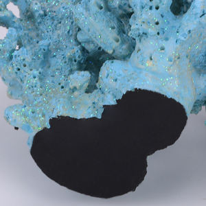 Redeco Nieuwigheid Hoge Kwaliteit Kust Elegant Hars Koraal Beeldje Blauwe Glitter Details Art Decor Home <span class=keywords><strong>Ornament</strong></span> Voor Strand Thema - Product Image 3